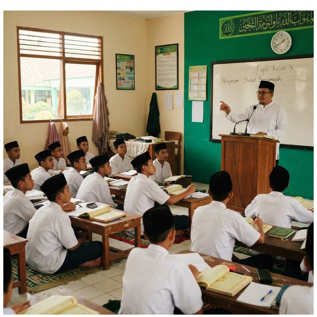 Kegiatan belajar santri